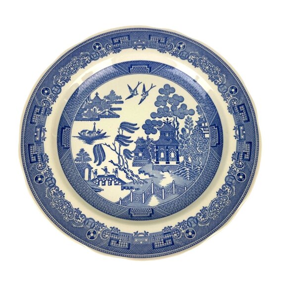 Spode Blue Room Collection Plate WILLOW 10.5" Made in England Oriental Decor - Picture 1 of 11